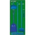 National Marker Co National Marker Dry Zone Shadow Board Combo Kit, Green/Blue, 68 X 30, Alum Composite Panel- SBK135ACP